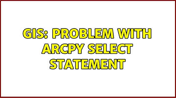 GIS: Problem with arcpy select statement