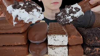 ASMR Chocolate Ice Cream *Magnum, Oreo Cone, M&M Cookie Sandwich, Twix, Klondike [Eating Sounds] 먹방