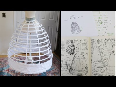 Making an 1850s Hoop Skirt / Cage Crinoline
