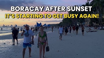 BORACAY Philippines | October 17 2025 | After Sunset Walk Tour | The Island Is Getting Busy Again!