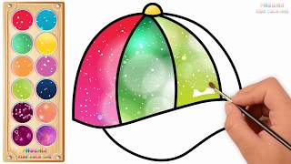 Famous Hat Drawing And Coloring with Beautiful Colors for Kids | Hat Coloring Pages for Children Wealth