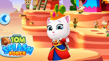 Talking Tom Splash Force - Queen Angela Gameplay (Android/iOS)