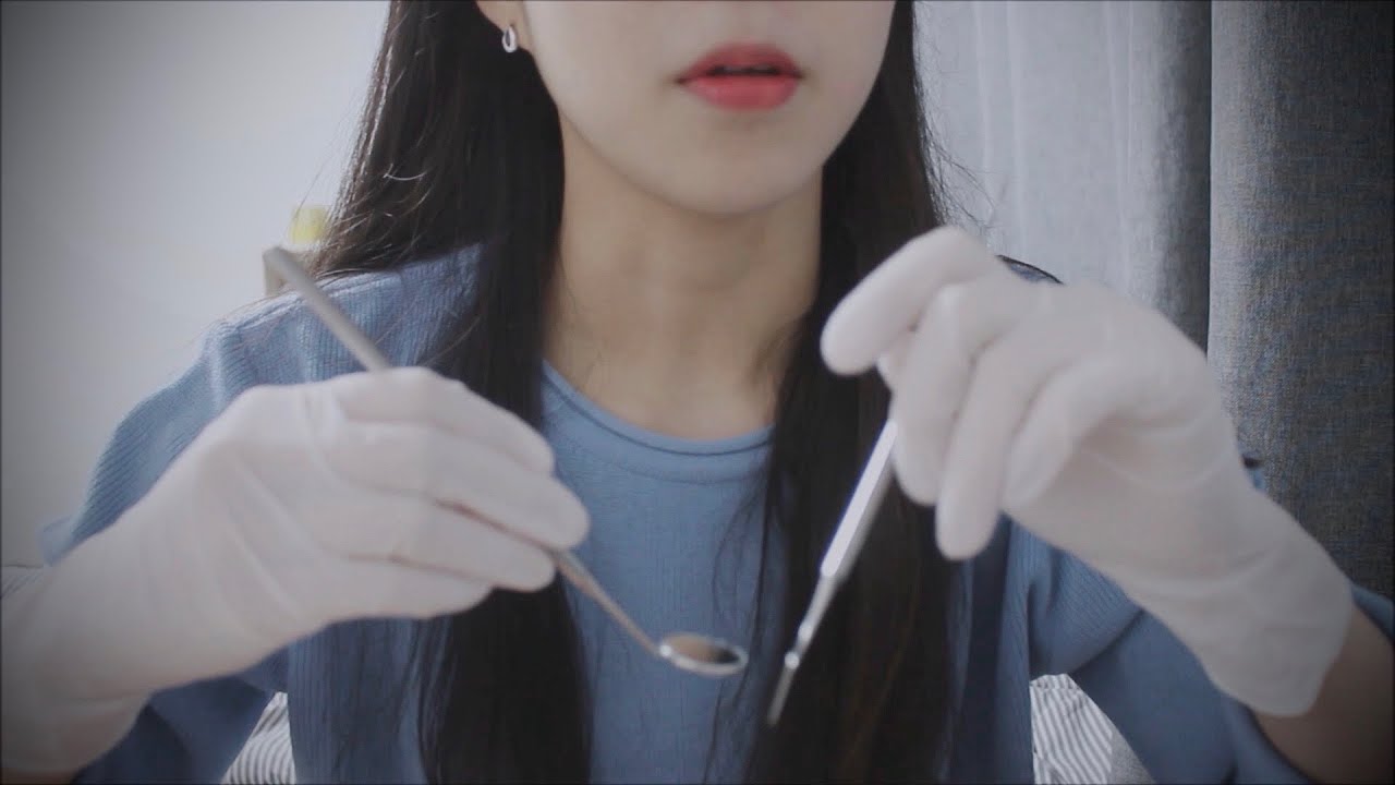 ASMR | 치아를 염색하고 싶으시다구요? | 스케일링 | 치과 | 마이크 터칭 | 상상롤플