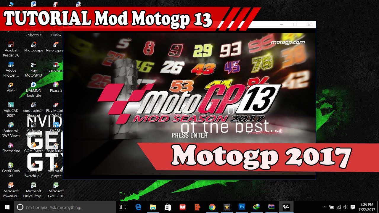 Motogp 13 Tutorial Mod to Motogp 2017 YouTube