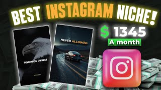 BEST Instagram Niche in 2024 and actually make money (1345$)