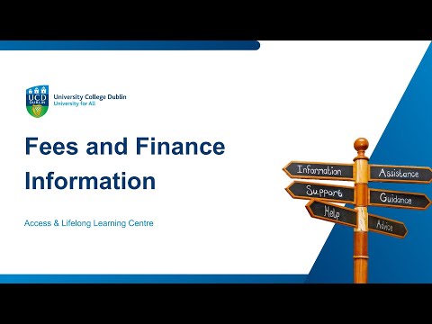 Fees and Finance Information Session, Access UCD at Home Webinar