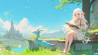 Melodies of the Enchanted: A Lofi Journey with an Elven Muse and her Dragon Companion