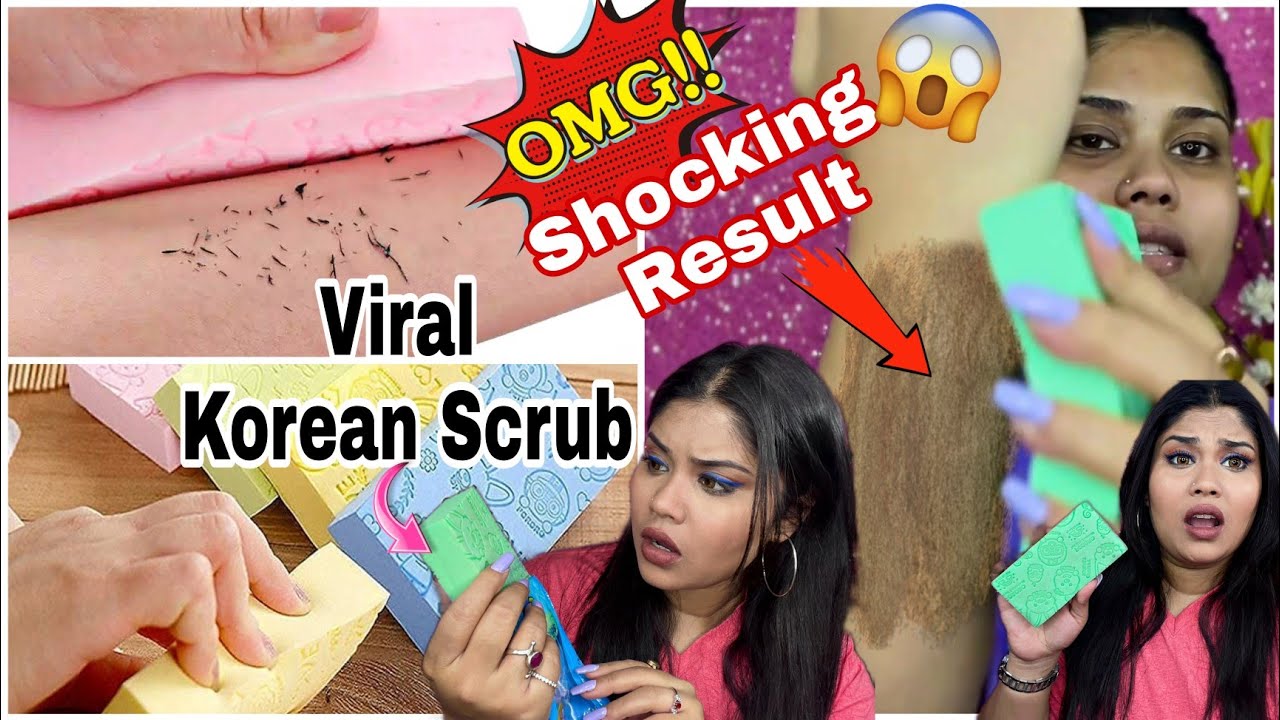 VIRAL Korean Body Scrub Sponge😱Body Exfoliator Watch Before Buying👈