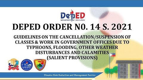 GUIDELINES ON THE SUSPENSION OF CLASSES AND WORK IN THE GOVERNMENT OFFICES