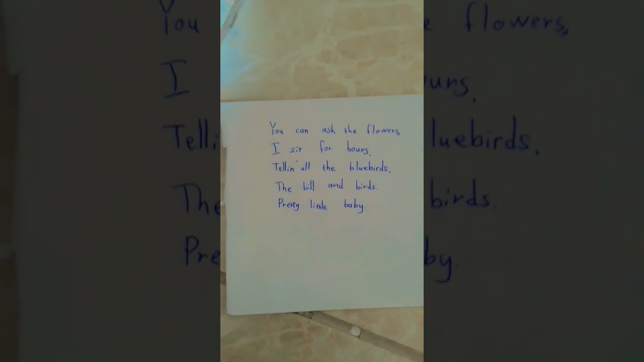 you can ask the flowers ı dit for hours.