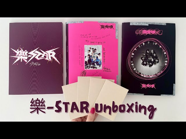 ♡Unboxing Stray Kids 스트레이키즈 8th Mini Album 樂-STAR (Rock, Roll, Limited Star  & Postcard Ver.)♡ 