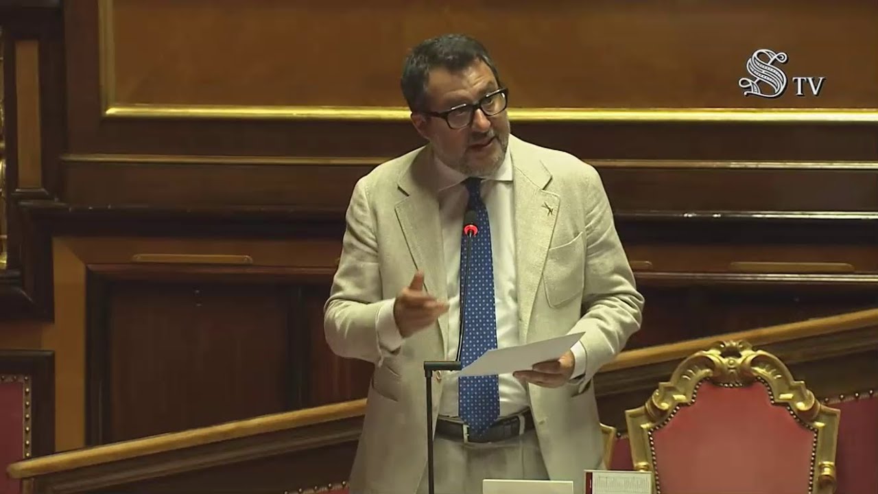 Senato della Repubblica: question time del ministro Salvini