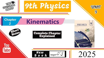 Kinematics | 9th Class Physics Full Chapter 2 | new book PTB 2025