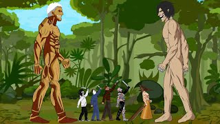 Eren Titan Vs Armored Titan, Pyramid Head, Jason, Freddy Krueger, Jeff, Michael - Drawing Cartoons 2