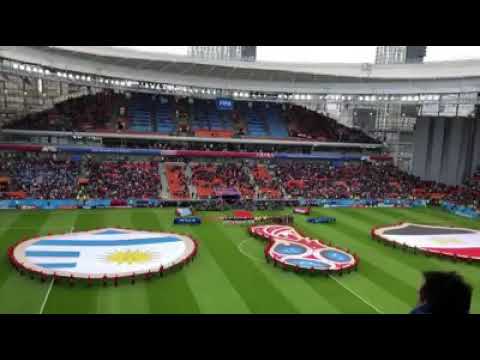 شاهد روعة السلام الجمهوري في مباراة مصر أورجواي بكأس العالم