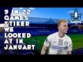 9 in 22 games stiker we looked at in january