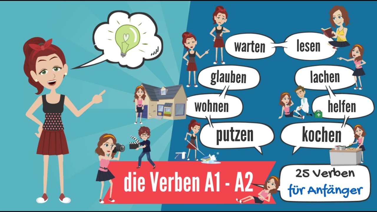 Deutsch lernen | deutsch A1 - A2 | die Verben 02 | easy german - YouTube
