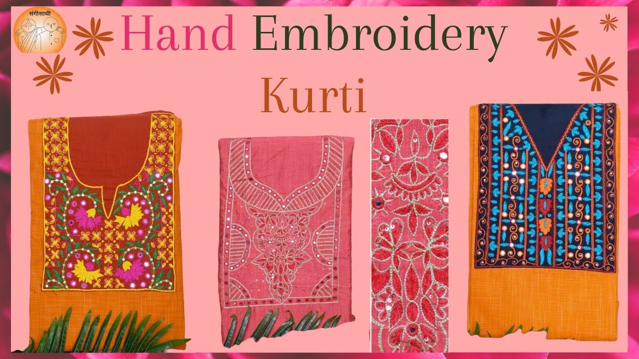 Hand Embroidery Kurti | Kurtas | Cotton Kurti | Sangisathi