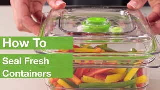 How To Seal Fresh Containers | FoodSaver®