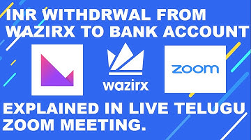 How to Withdraw Inr rupees from Wazirx in just 2 minutes? Explained in Telugu