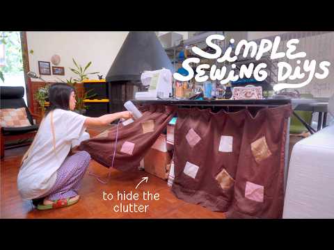 Simple Sewing DIYs To Make A Space Feel Less Cluttered 🪡🧵 Glowing Up My Parent's House ep2