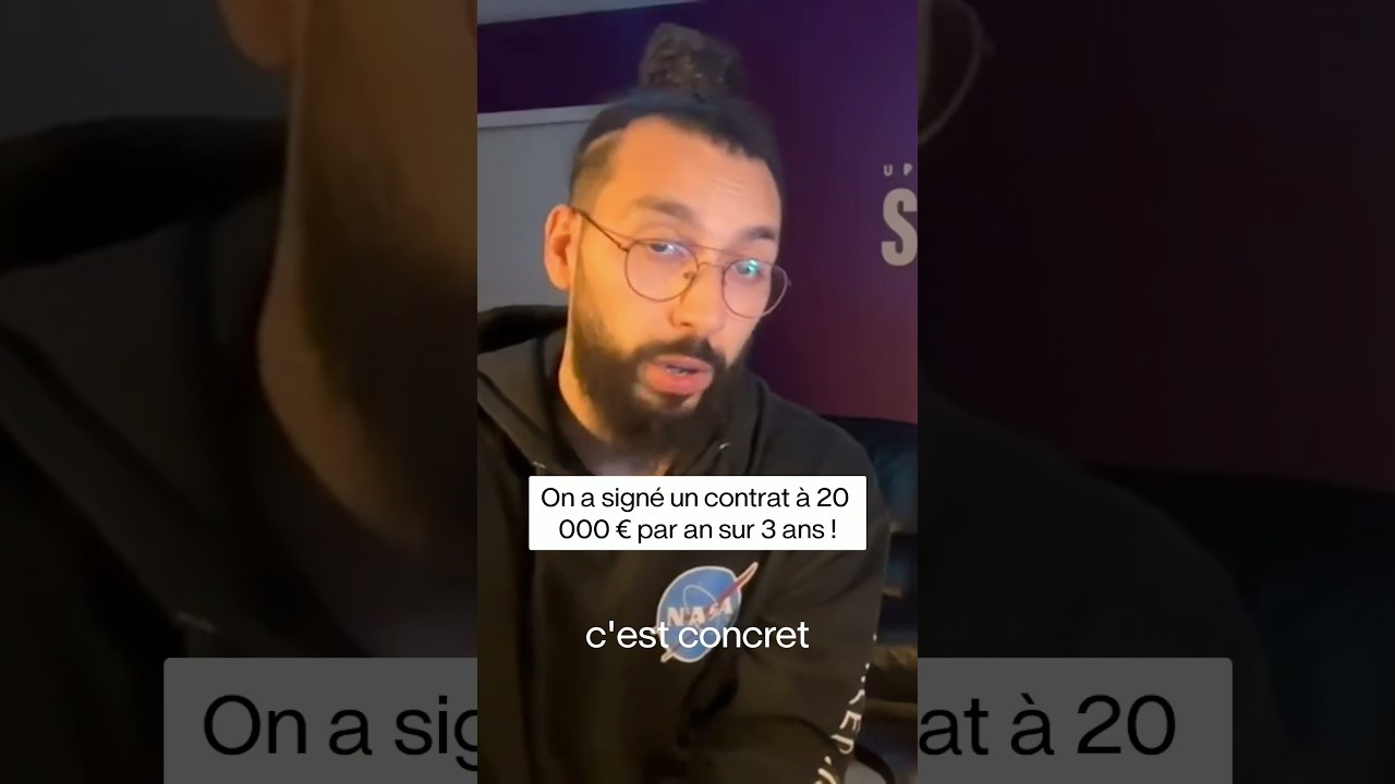 On a signé un contrat à 20 000 € par an sur 3 ans!