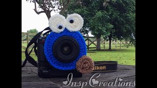 Crochet Camera Buddy Lens Assistant (Cookie Monster)