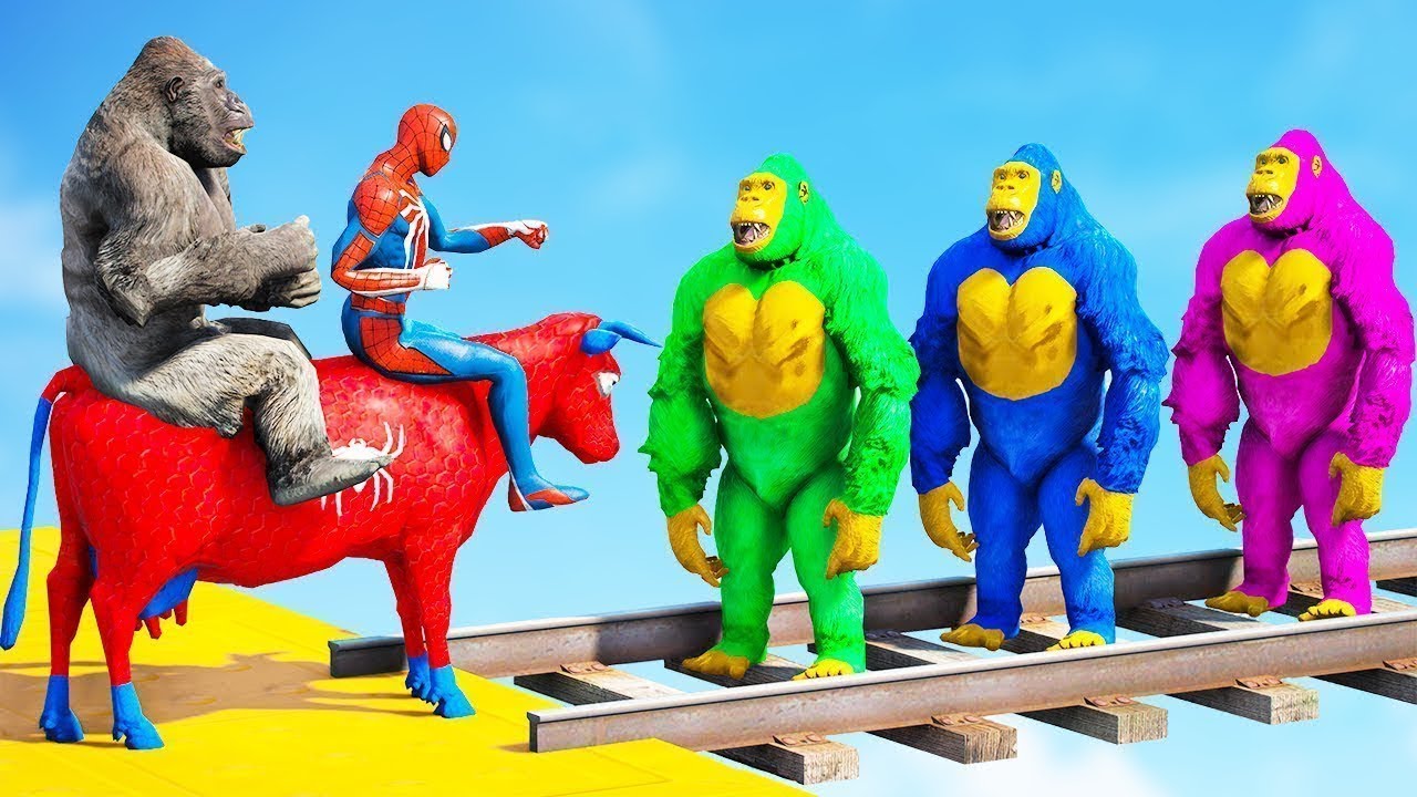 TRANSPORTING PIXAR CARS & FRUITS WITH COLORED & JOHN DEERE vs CLAAS vs TRACTORS - BeamNG.drive 