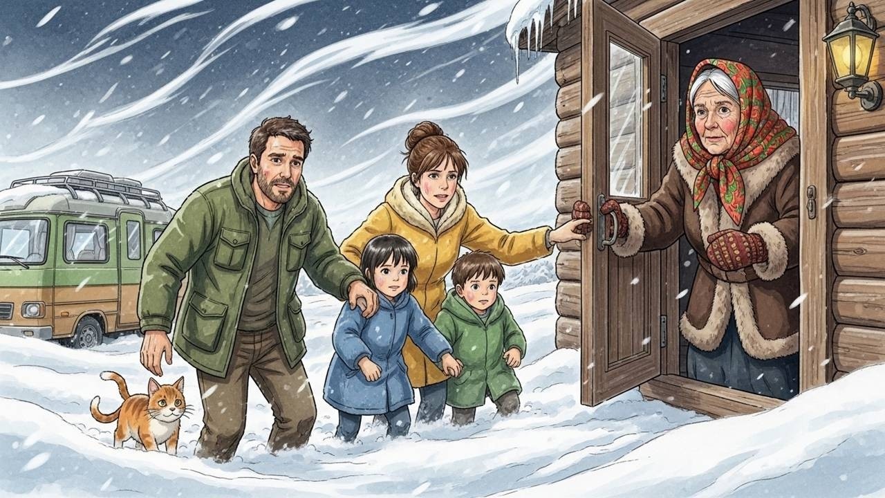 Winter Campervan Adventure: We Took Shelter with a Woman Living at -71°C | Ghibli Style ASMR