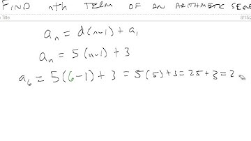 Find the nth term of an arithmetic sequence