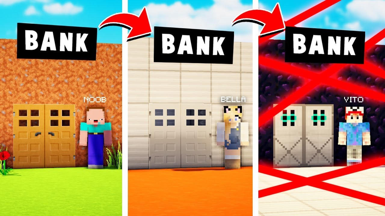 Vito I Bella Minecraft Od Noob Do Pro OD BANKU NOOB DO BANKU PRO W MINECRAFT! 💎😂 CZY UDA NAM SIĘ OBRABOWAĆ