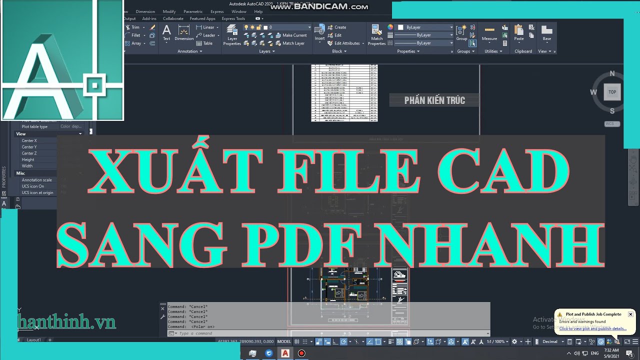 Chuyển Cad sang Pdf, hướng dẫn cách xuất file cad sang pdf nhanh.