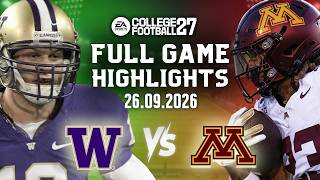 🔴LIVE🔴Washington Huskies Vs Golden Gophers Full Game Highlights Sep 26, 2026 NCAA COLLEGE FOOTBALL27 screenshot 1