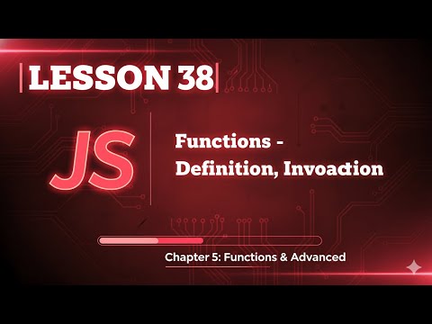 038 JavaScript Functions Definition, Invocation | #38