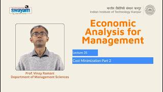 Lecture 35 : Cost Minimization Part 2
