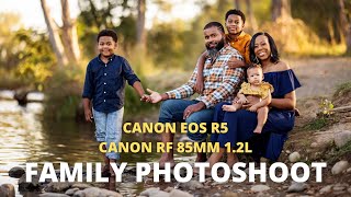 Fall Family Photoshoot | Canon EOS R5 + RF 85mm 1.2L Lens, Natural Light Pictures, Behind the Scenes