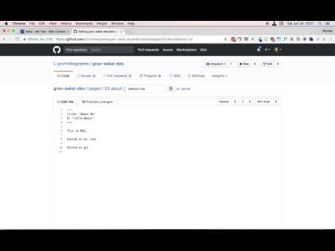 Use Github to sync content in Grav and sakai at the same time