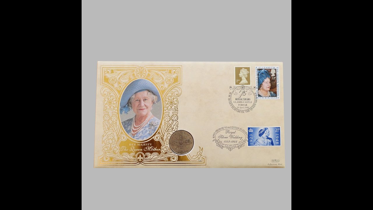 1998 Royal 75 Years HM The Queen Mother One Florin Coin Cover - Benham First Day Cover UK