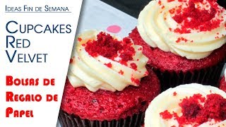 Ideas Semana,Bolsas de Regalo de Papel y Cupcakes Red Velvet