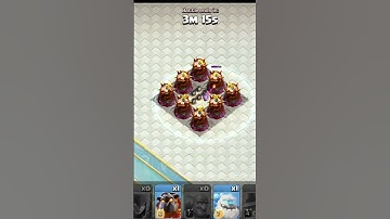 Deadly Wizard Tower Base vs Max Dark Elixir Troops Clash of Clans #shorts