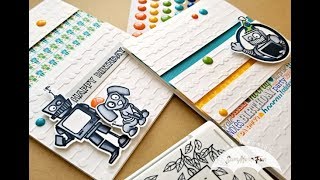 Robo Birthday Party + 6 x 6 Paper Pad Storage