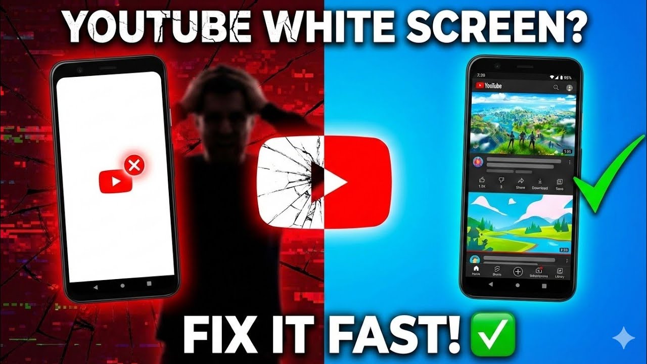 How to fix white screen problem on YouTube 2026 - YouTube