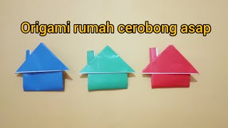 ORIGAMI RUMAH | Cara membuat origami rumah cerobong asap | how to make a house from origami