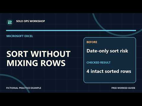 Excel Sort Mixed Up Your Rows? Keep the Whole Table Together