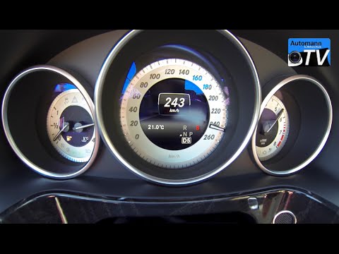 2014 Mercedes E400 (333hp) AMG Line - 0-251 km/h acceleration (1080p)