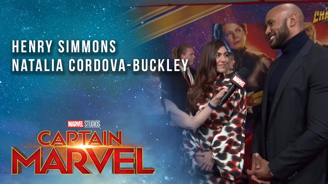Natalia Cordova Buckley And Henry Simmons At The Captain Marvel Premiere Youtube