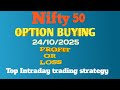 Profit Booking in Option Trading in Nifty 50 || 24 October || Live Charte Analysis in Groww App 📈