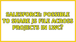 Salesforce: Possible to share JS file across projects in LWC?