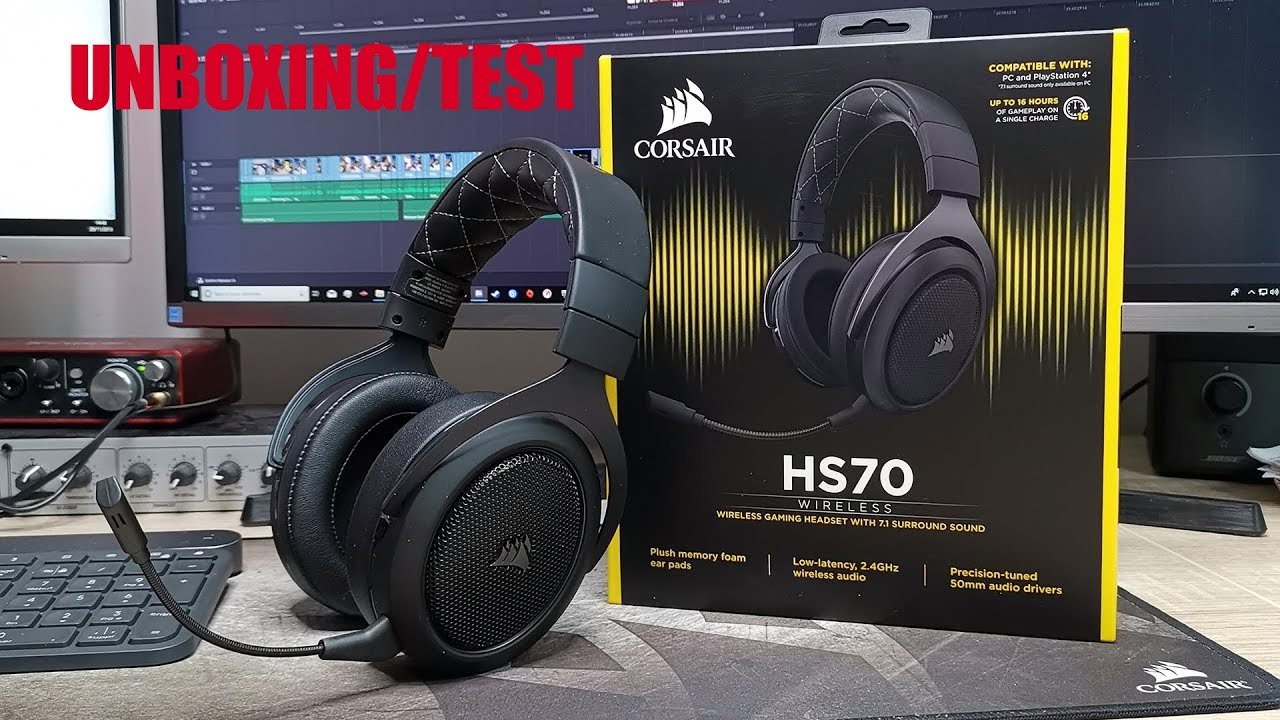 CORSAIR HS70: UN BON CASQUE GAMING SANS-FIL? [Unboxing/Test] - YouTube