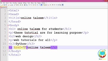 05 Html: Page Link in Urdu/hindi